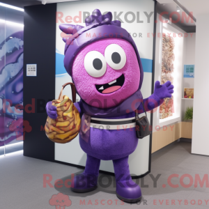 Purple Ramen mascot costume...