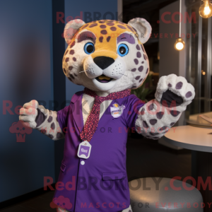 Purple Cheetah mascot...