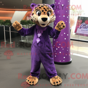 Purple Cheetah mascot...