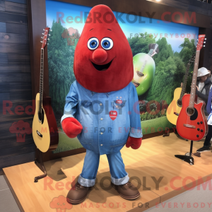Red Pear maskot kostume...