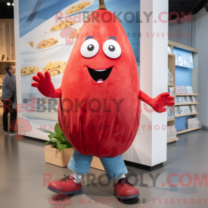 Red Pear mascot costume...