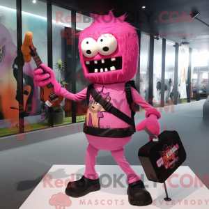 Pink Undead mascot costume...