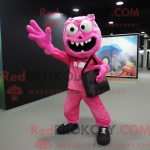 Rosa Undead máscara kostyme...