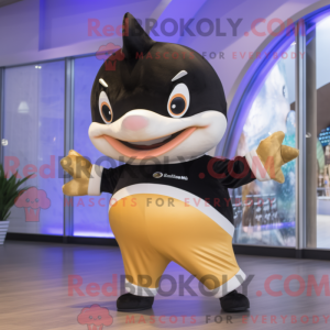 Gold Killer Whale mascot...