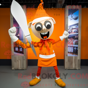 Orange Knife Thrower mascot...