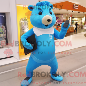 Máscara de capivara azul...