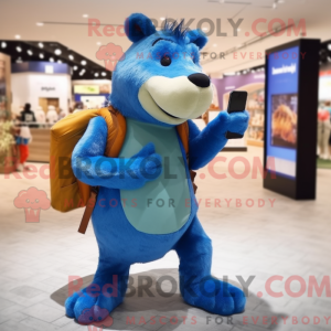 Máscara de capivara azul...