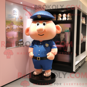 Peach Police Officer maskot...