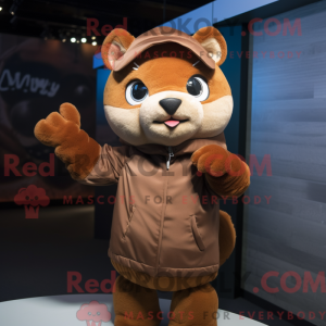 Brown Cat mascot costume...