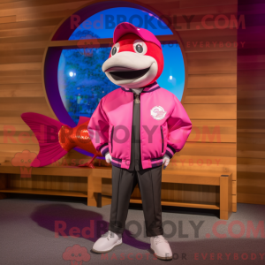 Magenta laks maskot...