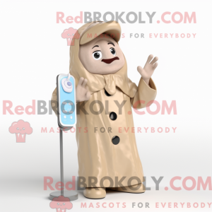 Beige telefon maskot...