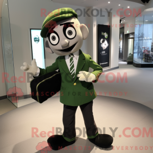 Olive Mime mascot costume...