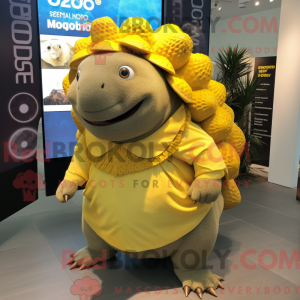 Yellow Glyptodon mascot...