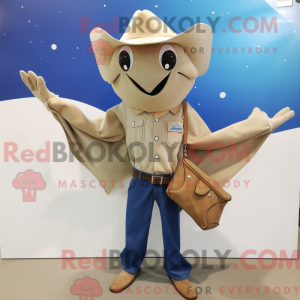 Beige Stingray maskot...