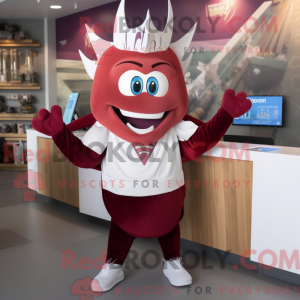 Maroon Tooth Fairy mascot...