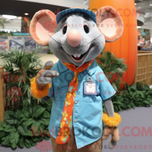 Orange Rat mascot costume...