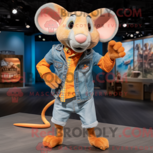 Orange rotte maskot kostume...