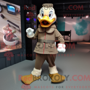 Brun Muscovy Duck maskot...