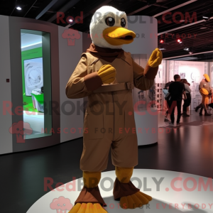 Brun Muscovy Duck maskot...