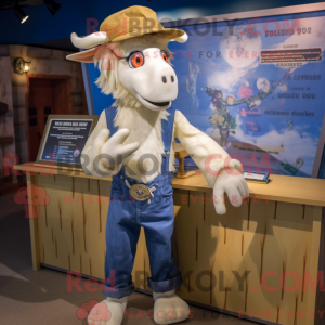 Cream Goat mascot costume...