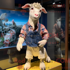 Cream Goat mascot costume...