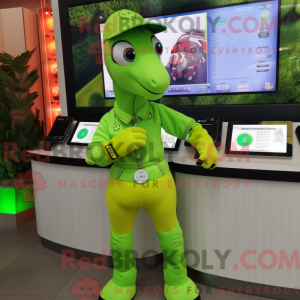 Lime Green Mare mascot...