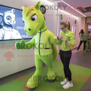 Lime Green Mare mascot...