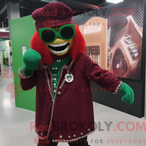 Maroon Leprechaun mascot...