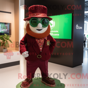 Maroon Leprechaun maskot...