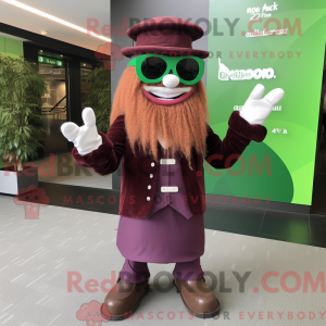 Maroon Leprechaun maskot...