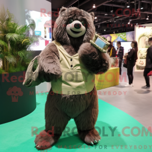 Olive Sloth Bear mascot...
