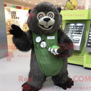 Olive Sloth Bear mascot...