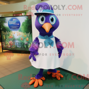 Lavendel Peacock maskot...