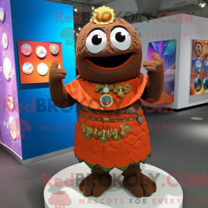 Brun mandarin maskot...