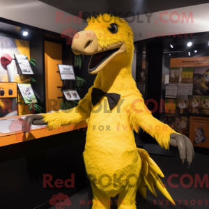 Yellow Deinonychus mascot...