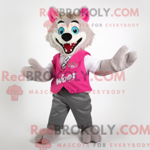 Pink Say Wolf maskot...