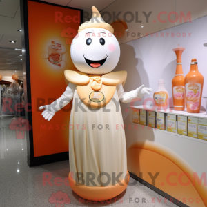 Peach Bottle Of Milk mascot...