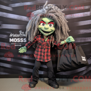 Sort Medusa maskot kostume...