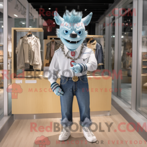 White Devil maskot kostume...