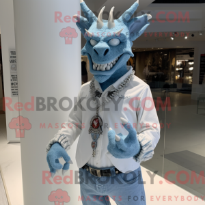 White Devil maskot kostume...