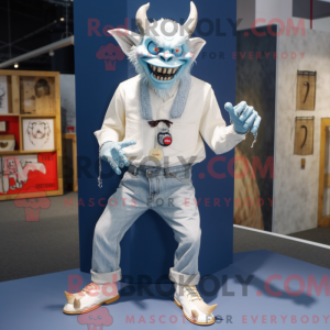 White Devil maskot kostume...