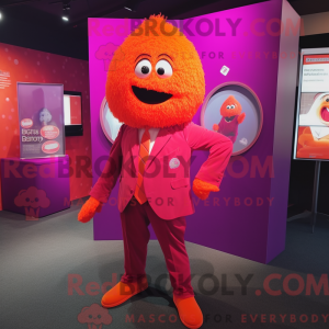 Magenta laranja máscara de...