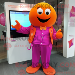 Magenta orange maskot...