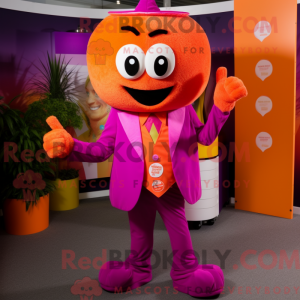 Magenta laranja máscara de...