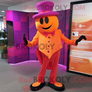 Magenta orange maskot...