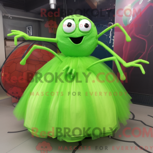 Lime Green Spider mascot...