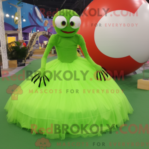 Lime Green Spider mascot...