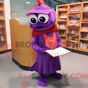 Purple Salmon mascot...