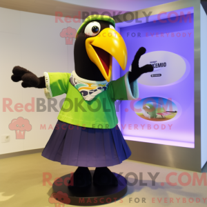 Olive Toucan mascot costume...