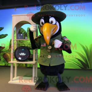 Oliven Toucan maskot...
